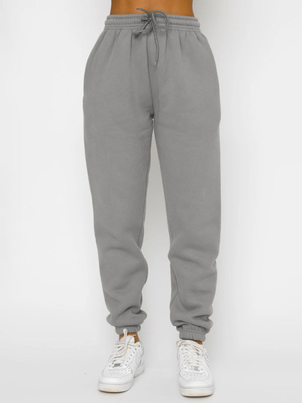 Damen Pullover mit Rundhalsausschnitt, einfarbig, modisch, lässig, mit Kragen, Langarm, Hose, Pullover-Anzug