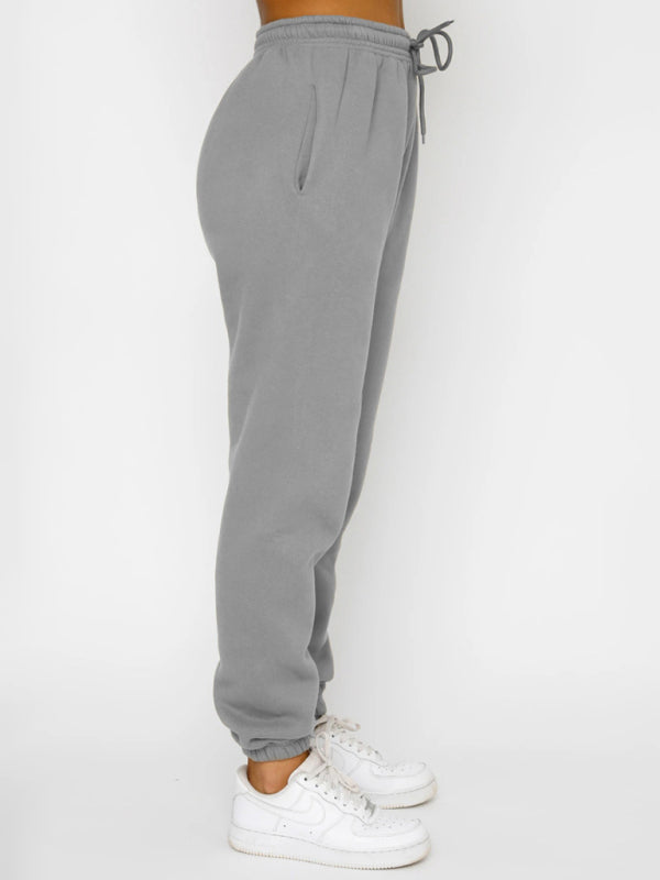 Damen Pullover mit Rundhalsausschnitt, einfarbig, modisch, lässig, mit Kragen, Langarm, Hose, Pullover-Anzug