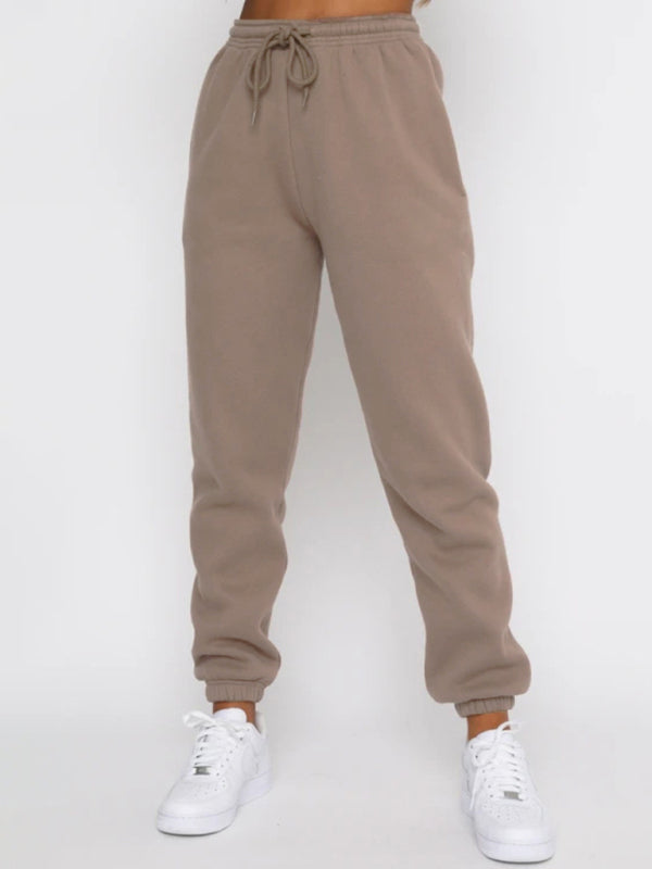 Damen Pullover mit Rundhalsausschnitt, einfarbig, modisch, lässig, mit Kragen, Langarm, Hose, Pullover-Anzug