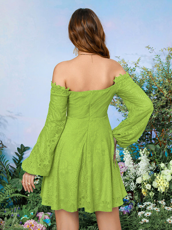 Eleganter und süßer One-Shoulder-Spitzenrock für Damen