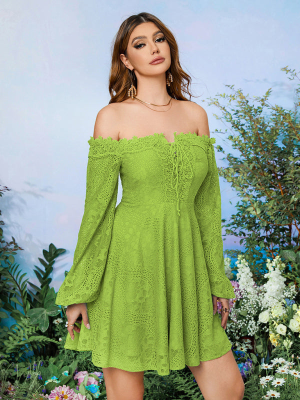 Eleganter und süßer One-Shoulder-Spitzenrock für Damen