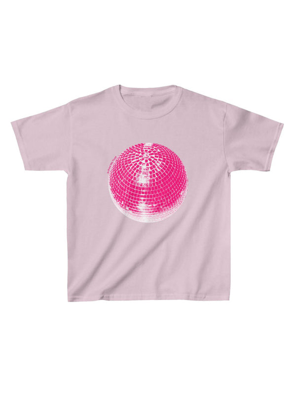 T-shirt court à col rond pour femmes, imprimé de lettres rondes, slim, tendance de rue, nouvelle collection