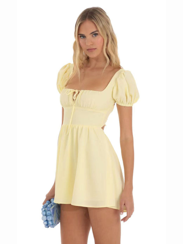 Ärmelloses, modisches, hochwertiges französisches Strapskleid für Damen