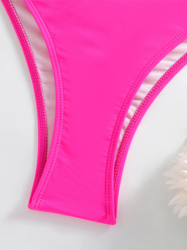 Femininer Neckholder-String-Bikini mit Knoten