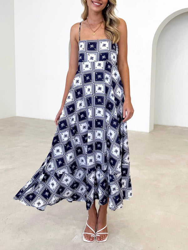 Damenmode im neuen Stil, kleines, frisch bedrucktes Hosenträgerkleid