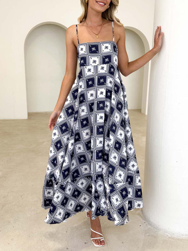Damenmode im neuen Stil, kleines, frisch bedrucktes Hosenträgerkleid
