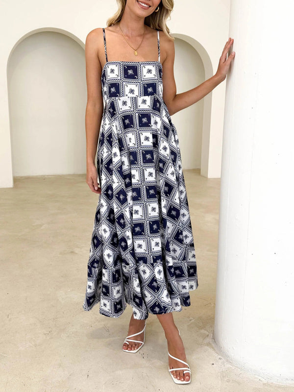 Damenmode im neuen Stil, kleines, frisch bedrucktes Hosenträgerkleid