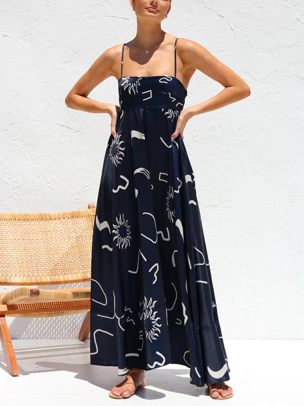 Damenmode im neuen Stil, kleines, frisch bedrucktes Hosenträgerkleid
