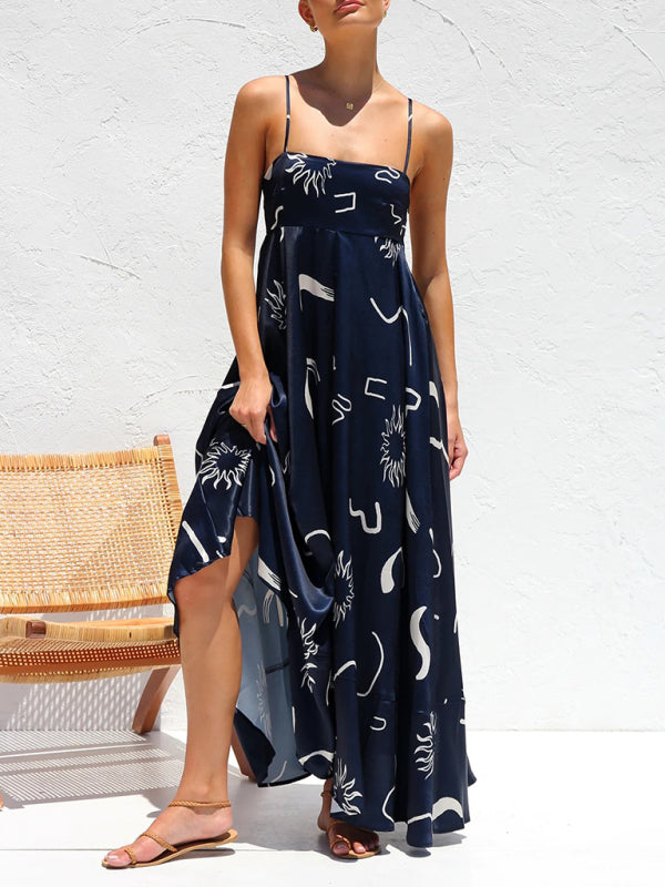 Damenmode im neuen Stil, kleines, frisch bedrucktes Hosenträgerkleid