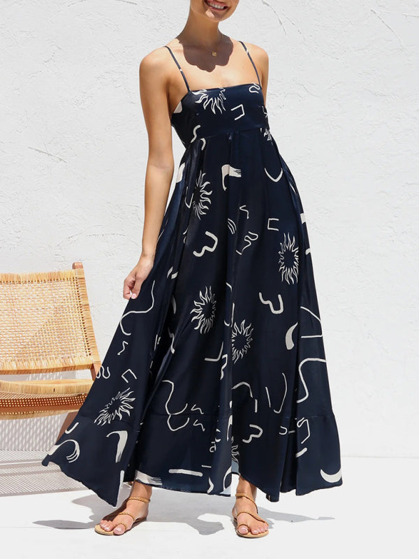 Damenmode im neuen Stil, kleines, frisch bedrucktes Hosenträgerkleid