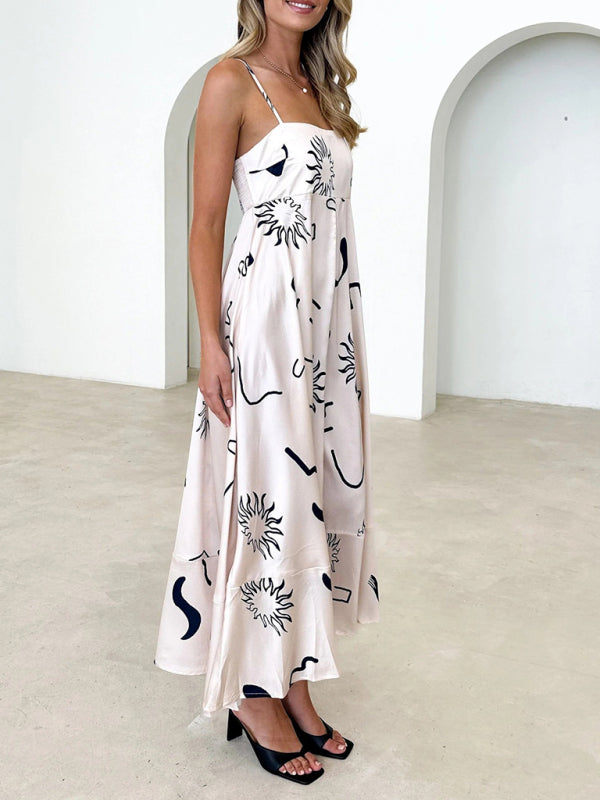 Damenmode im neuen Stil, kleines, frisch bedrucktes Hosenträgerkleid
