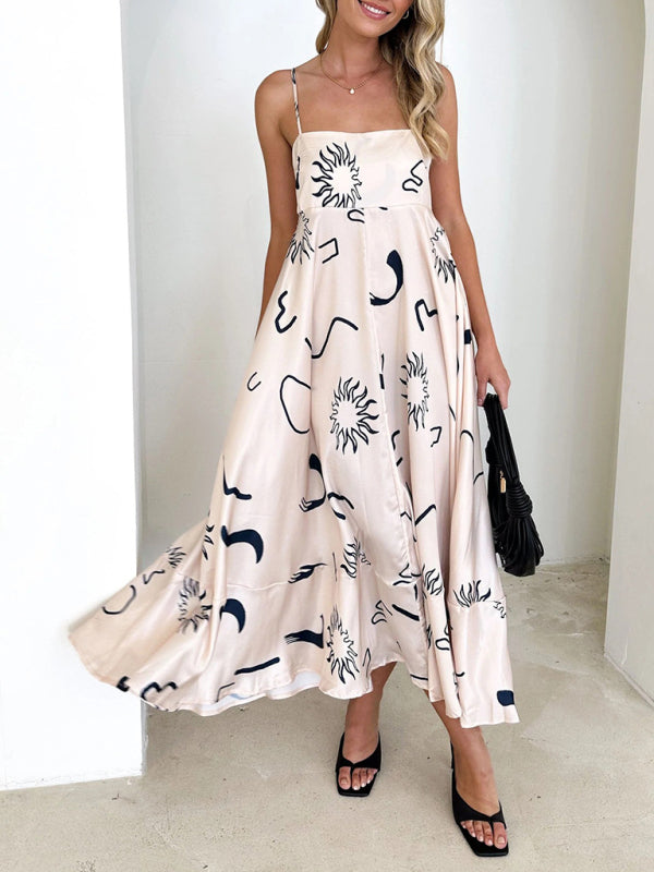 Damenmode im neuen Stil, kleines, frisch bedrucktes Hosenträgerkleid