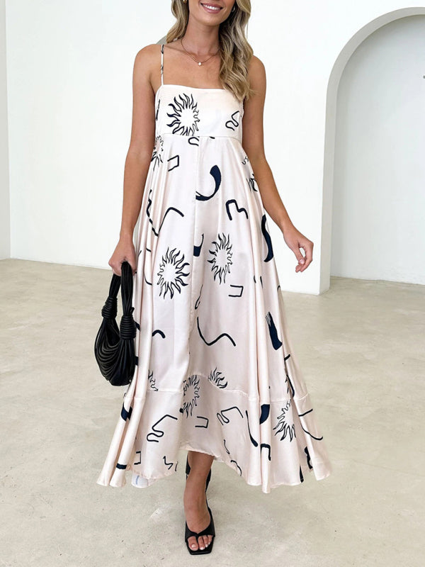 Damenmode im neuen Stil, kleines, frisch bedrucktes Hosenträgerkleid