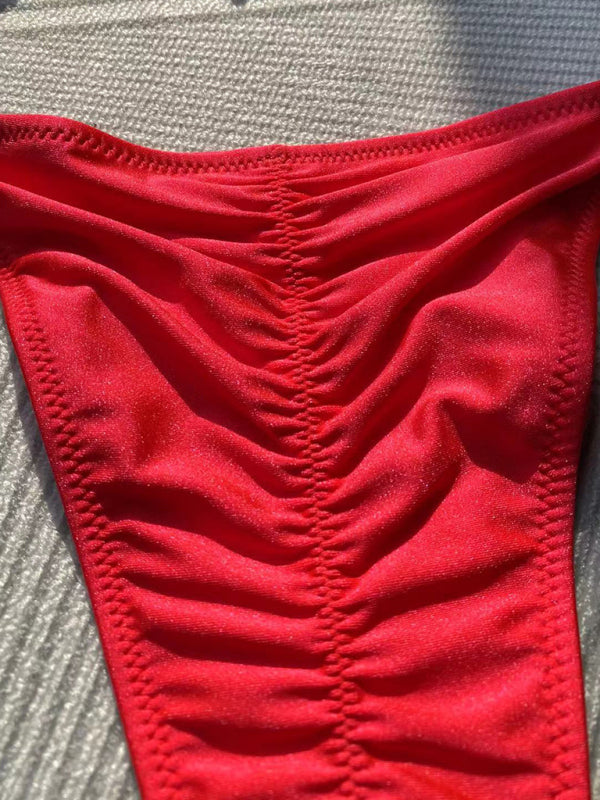 Neuer Bikini für Damen, einfarbig, Seilriemen, sexy Badeanzug