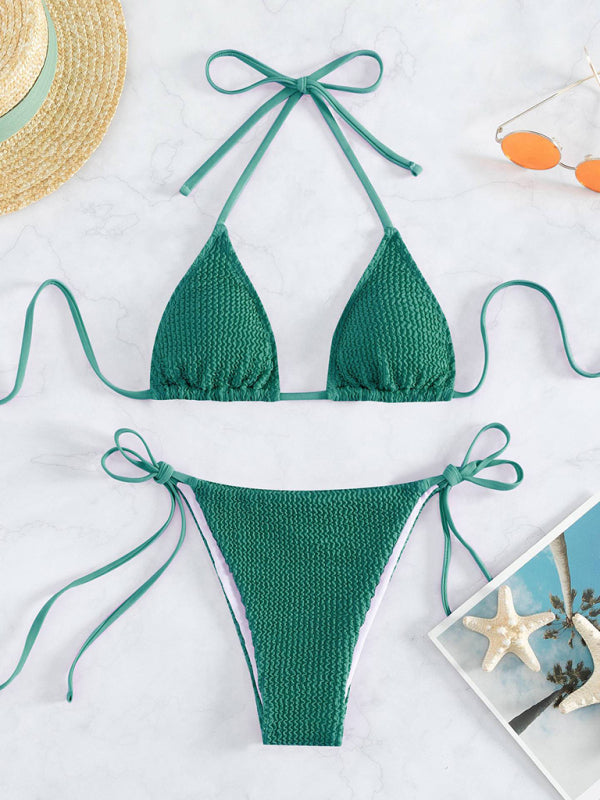 Neuer modischer und sexy Schnürbikini mit Wellenmuster für Damen