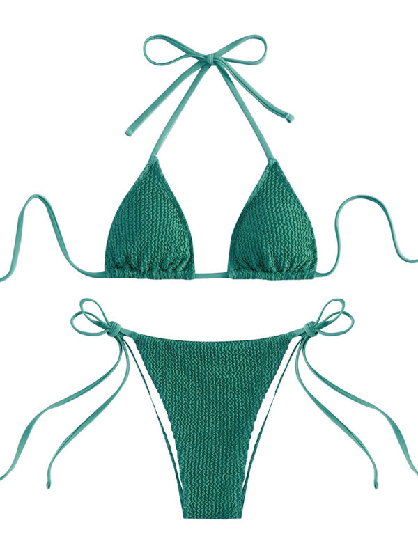 Neuer modischer und sexy Schnürbikini mit Wellenmuster für Damen
