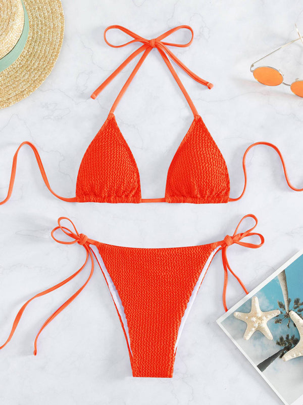Neuer modischer und sexy Schnürbikini mit Wellenmuster für Damen