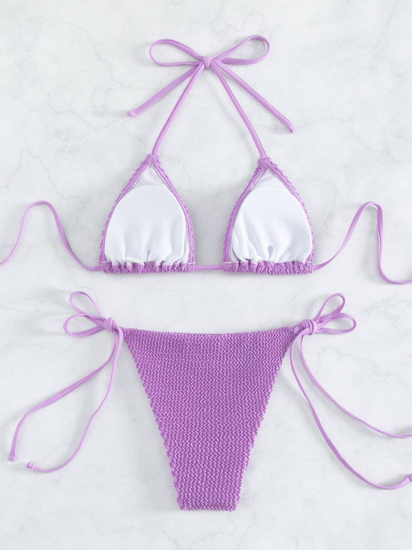 Neuer modischer und sexy Schnürbikini mit Wellenmuster für Damen