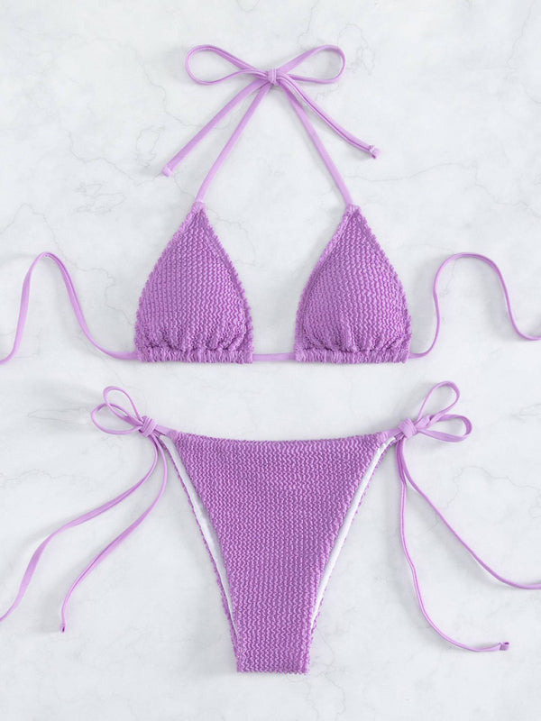 Neuer modischer und sexy Schnürbikini mit Wellenmuster für Damen