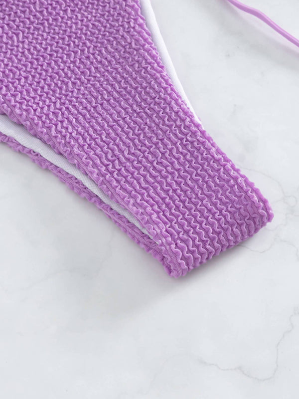 Neuer modischer und sexy Schnürbikini mit Wellenmuster für Damen