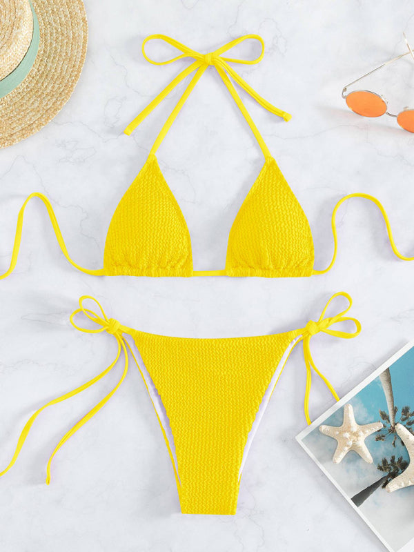 Neuer modischer und sexy Schnürbikini mit Wellenmuster für Damen