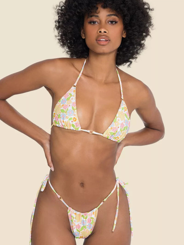 Damen-Strand-Metallring-Träger, sexy zweiteiliger Bikini