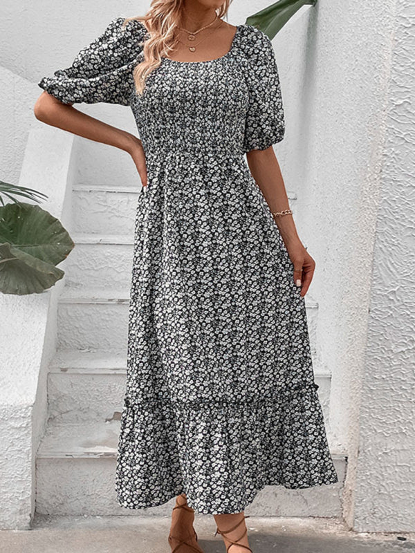 Nouveau Vêtements pour femmes nouvelle robe florale rétro élégante