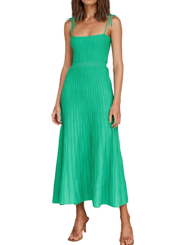 Neues Sling-Mode-Strickkleid mit hoher Taille und weitem Swing-Strickkleid für Damen