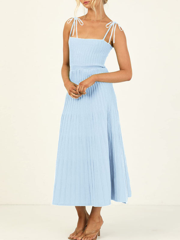 Neues Sling-Mode-Strickkleid mit hoher Taille und weitem Swing-Strickkleid für Damen