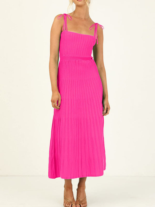 Neues Sling-Mode-Strickkleid mit hoher Taille und weitem Swing-Strickkleid für Damen
