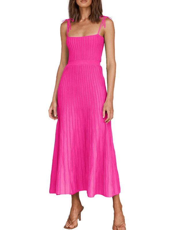 Neues Sling-Mode-Strickkleid mit hoher Taille und weitem Swing-Strickkleid für Damen