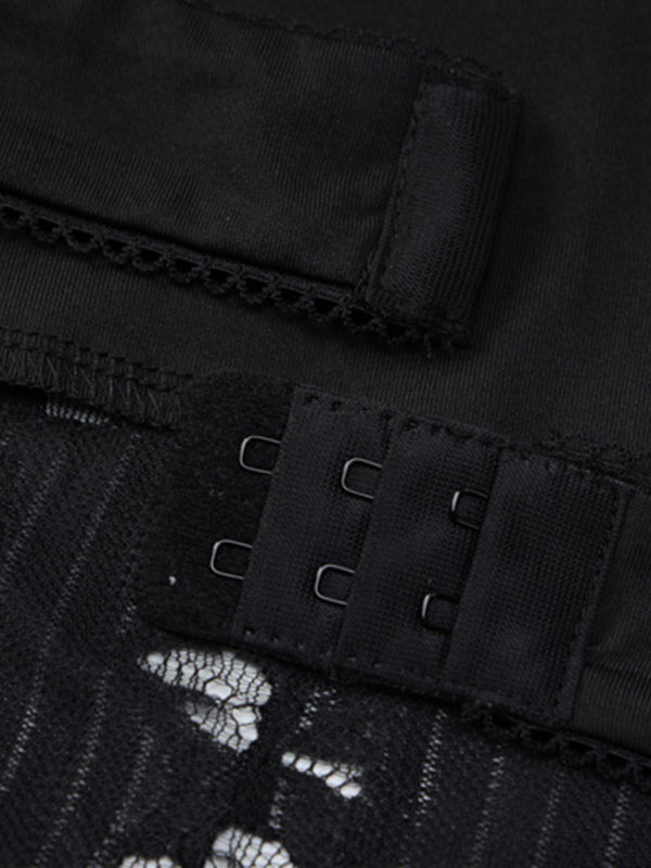 Sexy rückenfreies langes Kleid für Damen mit Netz- und Hosenträgern