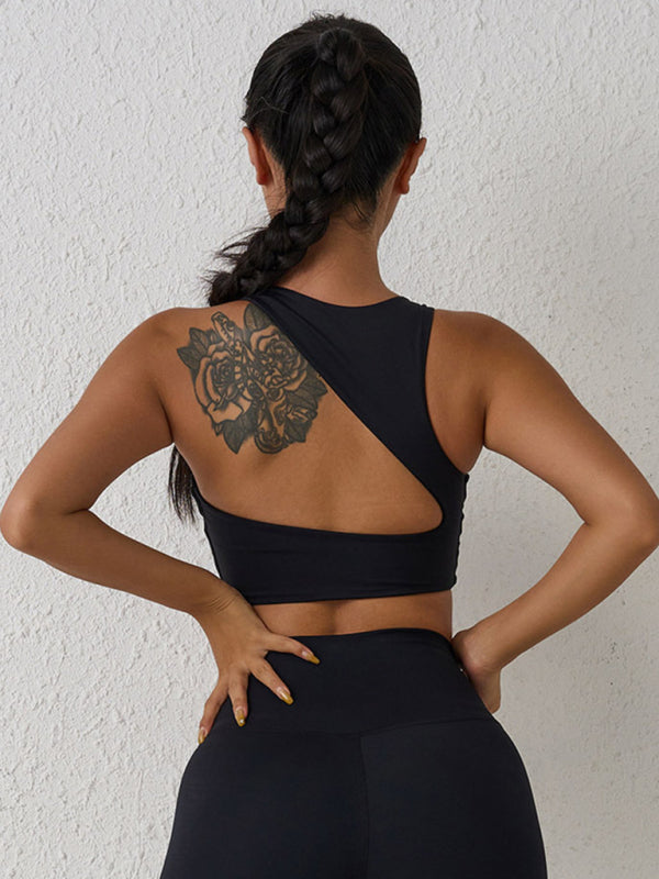 Nouveau beau dos soutien-gorge de sport résistant aux chocs yoga course gilet de sport à haute intensité