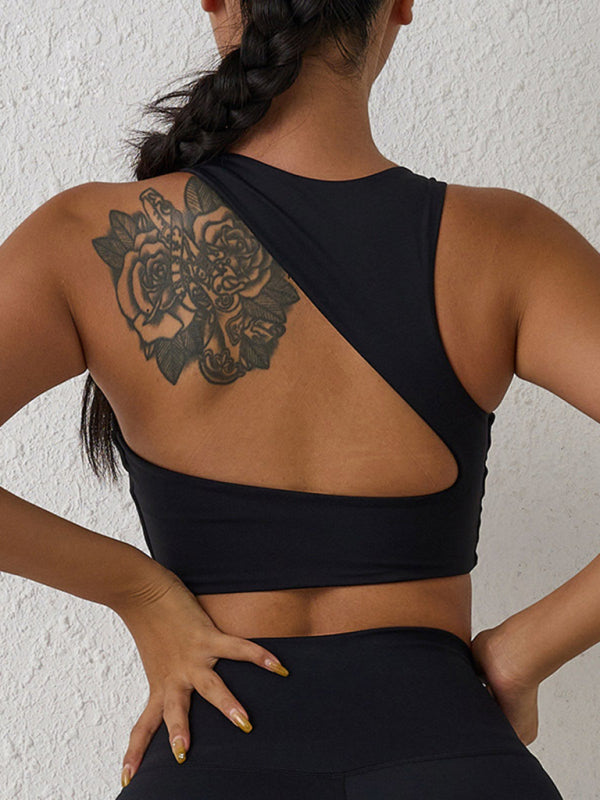 Nouveau beau dos soutien-gorge de sport résistant aux chocs yoga course gilet de sport à haute intensité