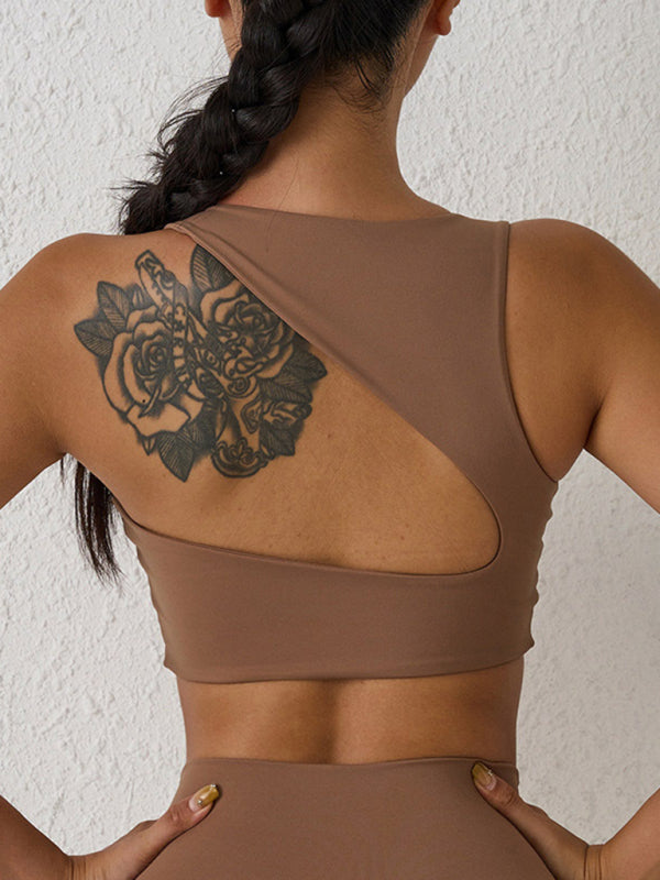 Nouveau beau dos soutien-gorge de sport résistant aux chocs yoga course gilet de sport à haute intensité