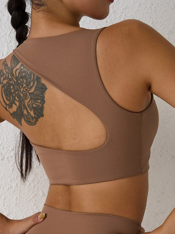Nouveau beau dos soutien-gorge de sport résistant aux chocs yoga course gilet de sport à haute intensité