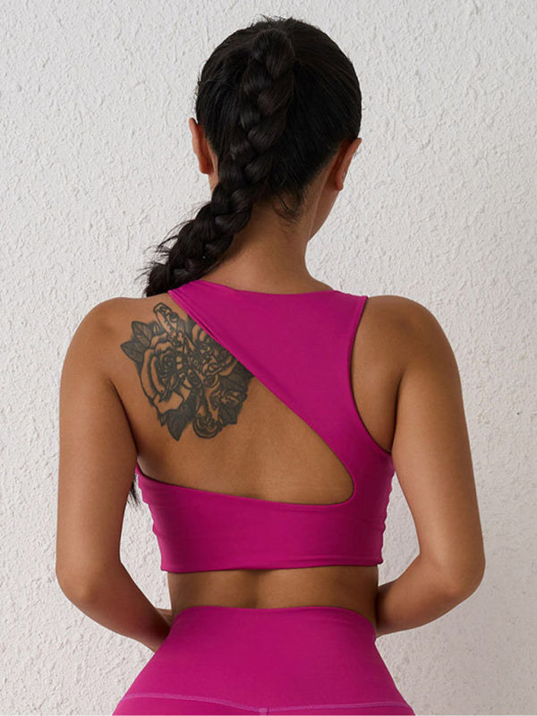 Nouveau beau dos soutien-gorge de sport résistant aux chocs yoga course gilet de sport à haute intensité