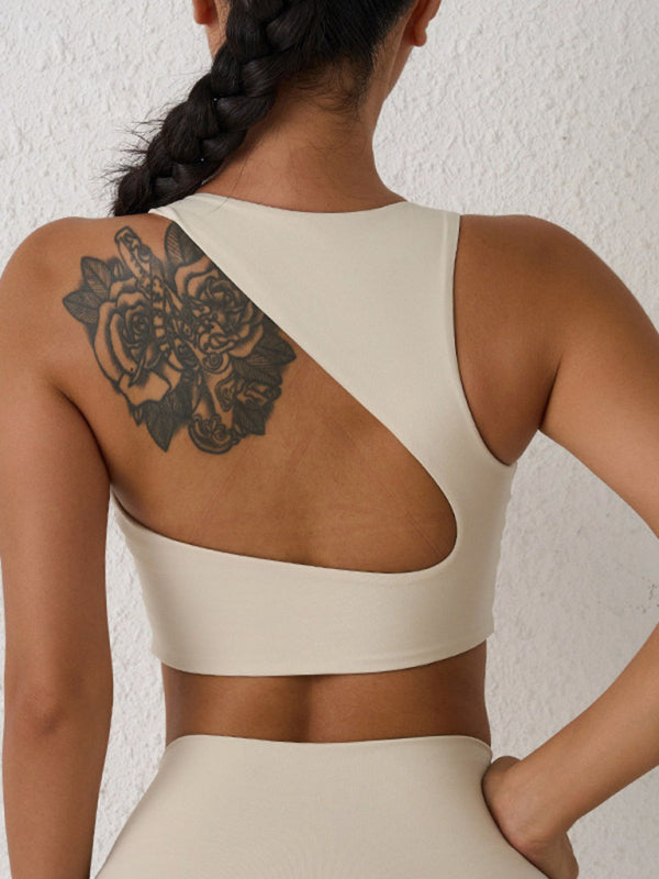 Nouveau beau dos soutien-gorge de sport résistant aux chocs yoga course gilet de sport à haute intensité