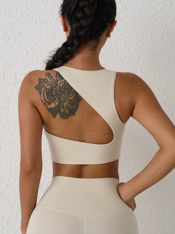 Nouveau beau dos soutien-gorge de sport résistant aux chocs yoga course gilet de sport à haute intensité