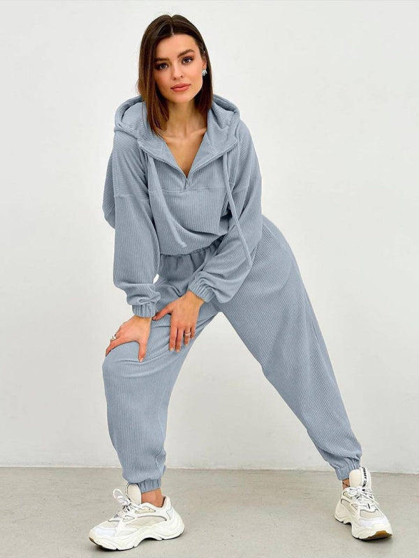 New long sleeve hooded zipper women&