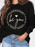 Black sweatshirt with &
