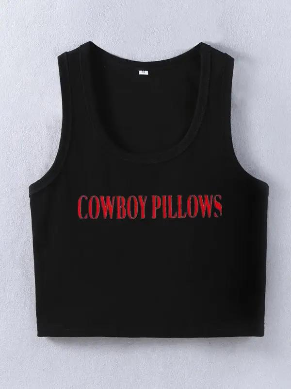Black vest with &