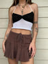 Black and white woolen patchwork vest