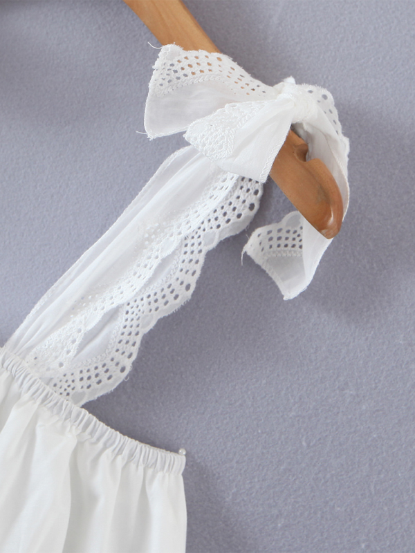 Mode frauen mehrschichtige spitze spleißen kuchen rock elegante kurze hosenträger kleid