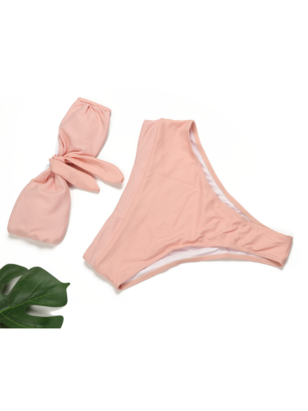 Damen Bikini-Badeanzug mit hoher Taille und Tube-Top