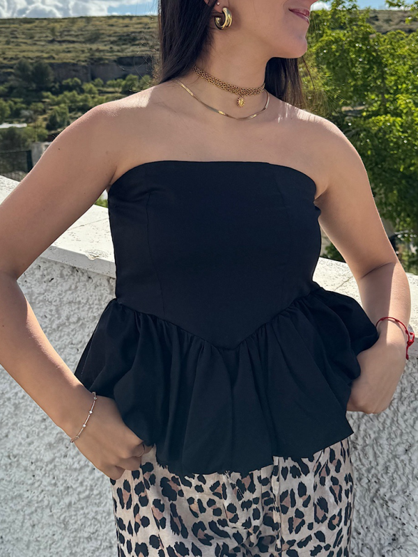 Neues Y2K-Tube-Top für Damen, das sexy Bubble-Top spleißt