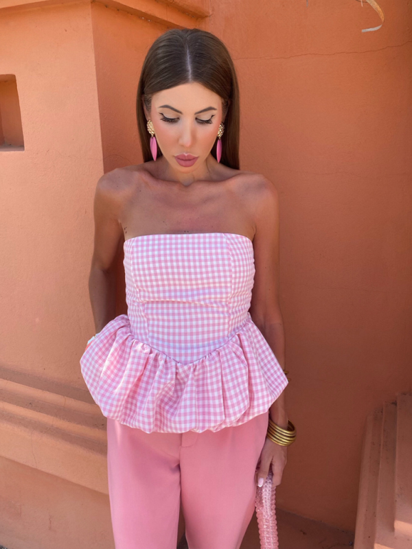 Neues Y2K-Tube-Top für Damen, das sexy Bubble-Top spleißt