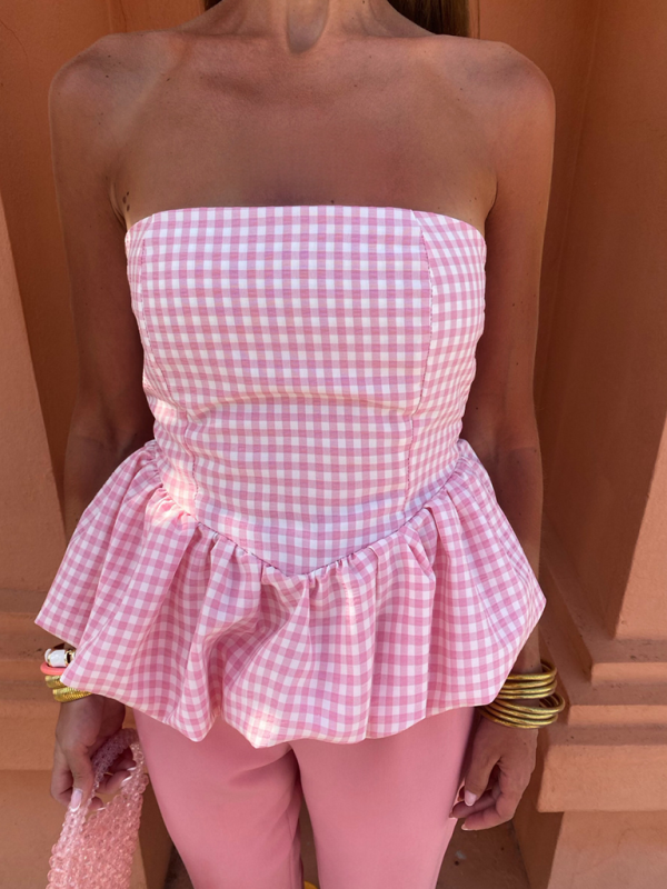Neues Y2K-Tube-Top für Damen, das sexy Bubble-Top spleißt