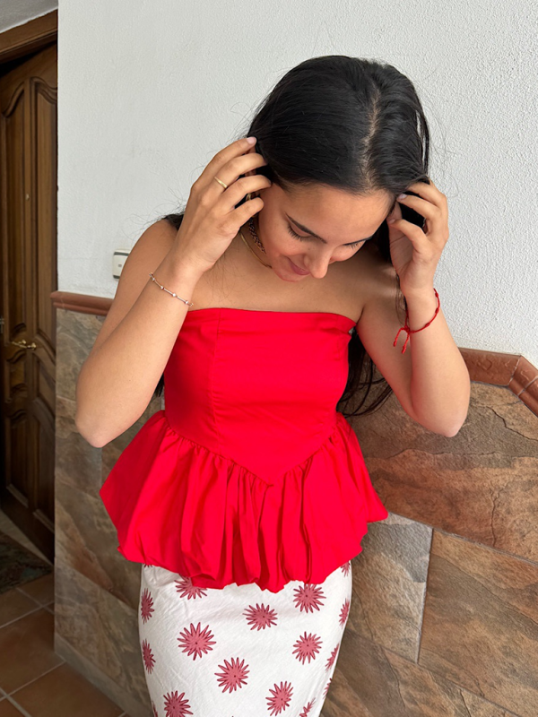Neues Y2K-Tube-Top für Damen, das sexy Bubble-Top spleißt