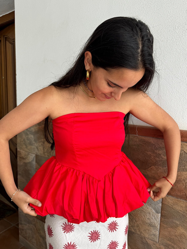 Neues Y2K-Tube-Top für Damen, das sexy Bubble-Top spleißt